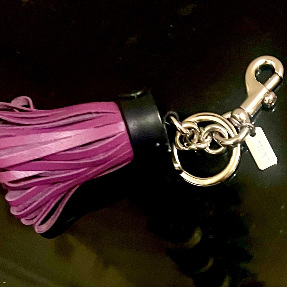 COACH Purple (Legacy #62376) Tassel Keychain